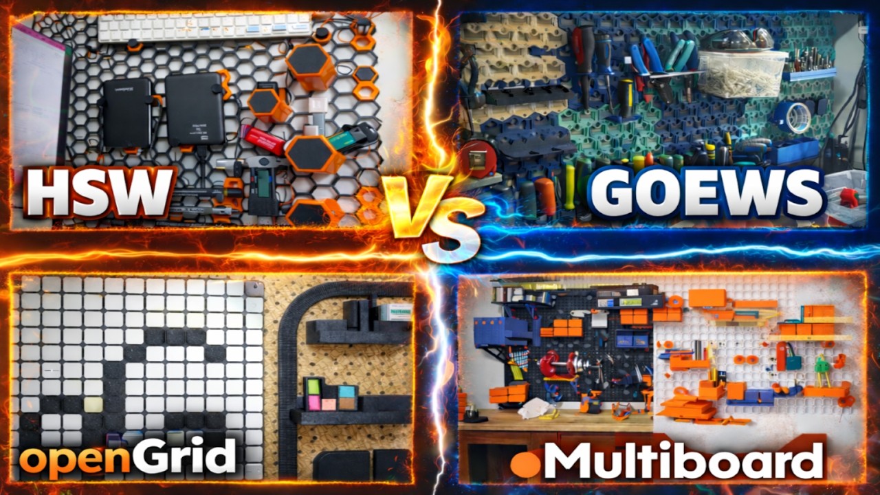Wall Mounted Organization Battle! HSW vs. Multiboard vs. OpenGrid vs. GOEWS