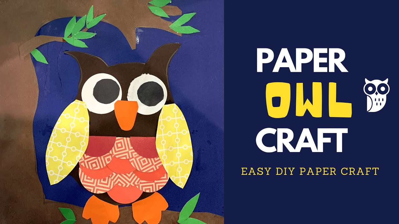 PAPER OWL CRAFT| Fall crafts for kids #papercrafts #paperowl