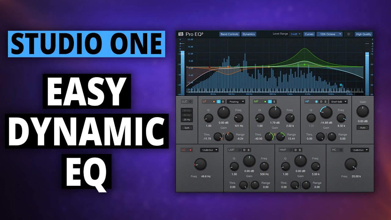 Как использовать динамический эквалайзер в Studio One 6