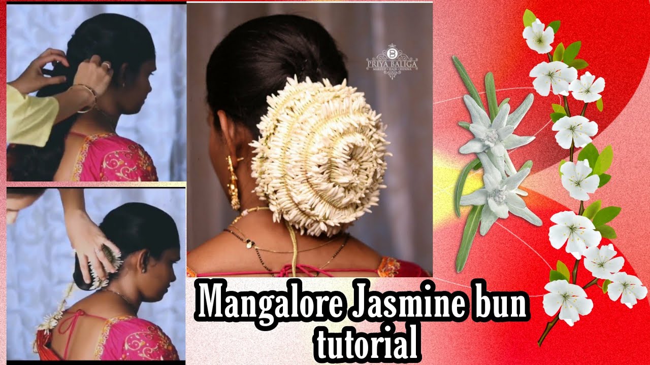 Mangalore Jasmine Bun hair style tutorial🌼