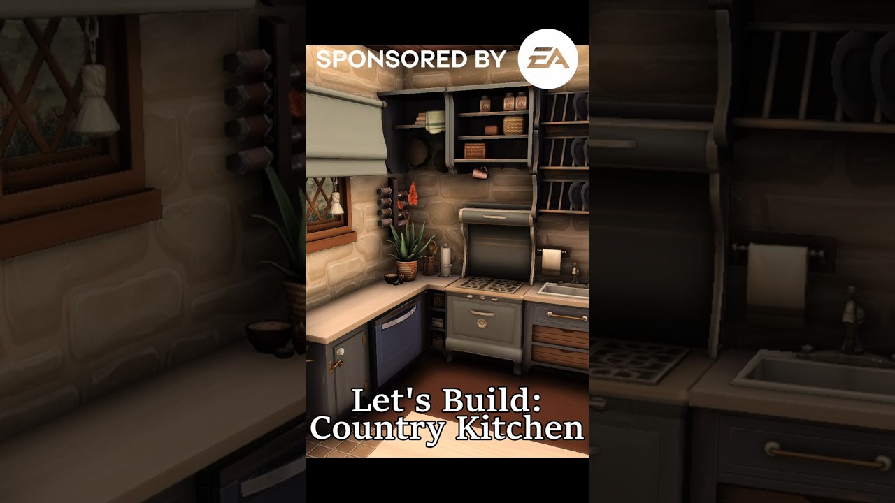 Let's Build a Country Kitchen! 🍽️No CC Speed Build in Sims 4