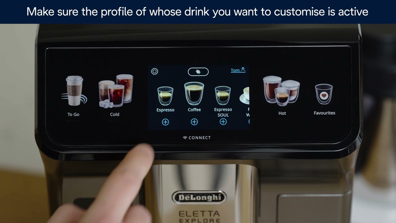 Eletta Explore | Coffee drinks personalisation functions
