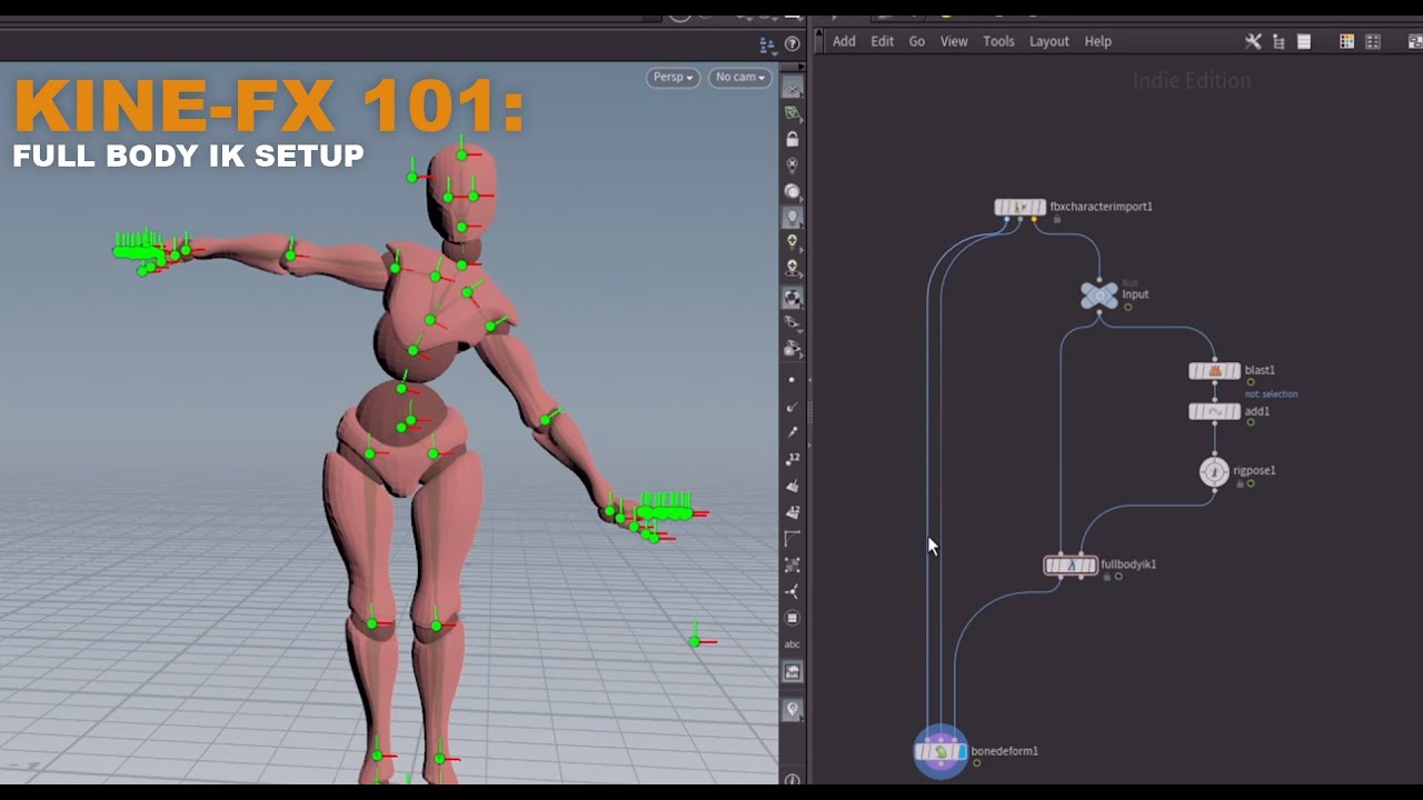 Houdini KineFX 101: Tutorial Four - Full Body IK Setup