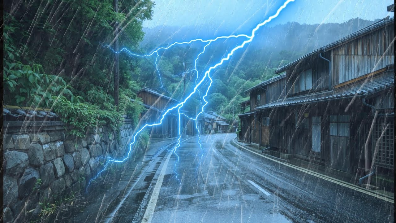 Rain Sounds for Sleeping 🌧️ Deep Thunderstorm at Night | Fall Asleep Fast