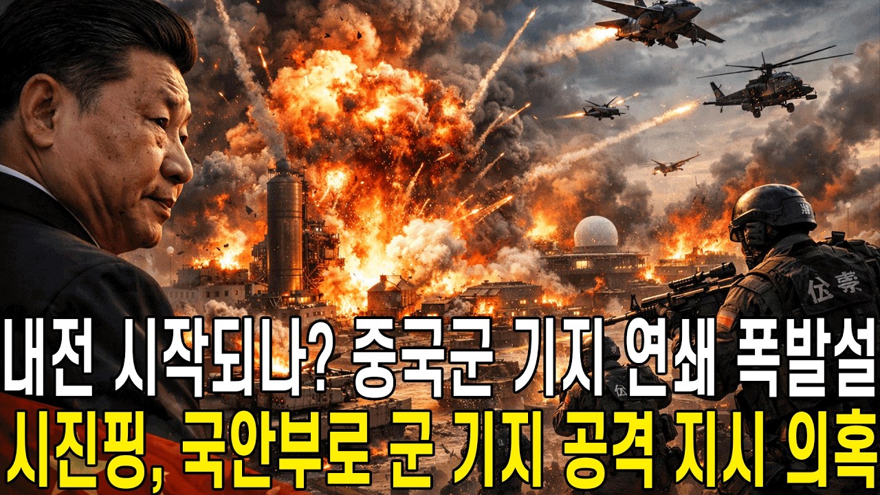 내전이 시작됐나? 중국의 여러 군사 기지에서 대규모 폭발이 발생했다는 소문! 시진핑이 국가안전부를 통해 중국군 기지를 공격하라고 지시했다는 의혹?