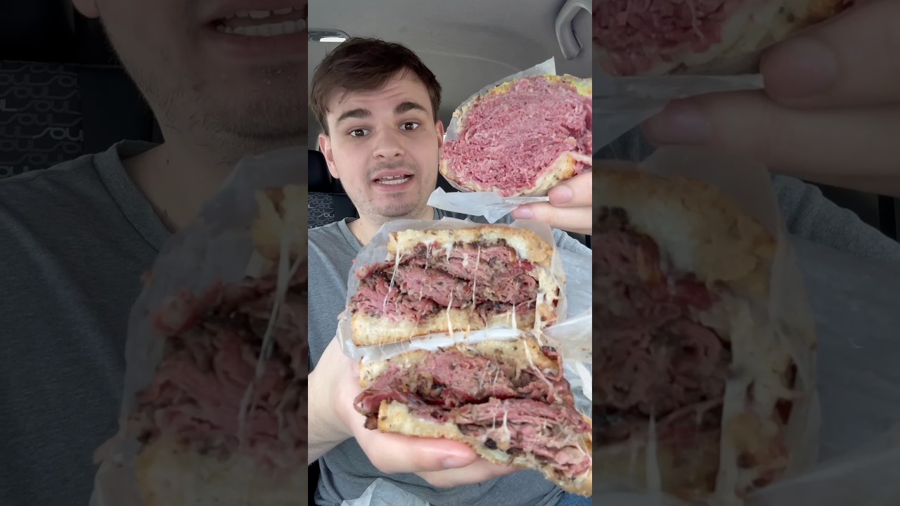 The Most INSANE Corned Beef And Pastrami Sandwich I’ve Ever Seen😳 