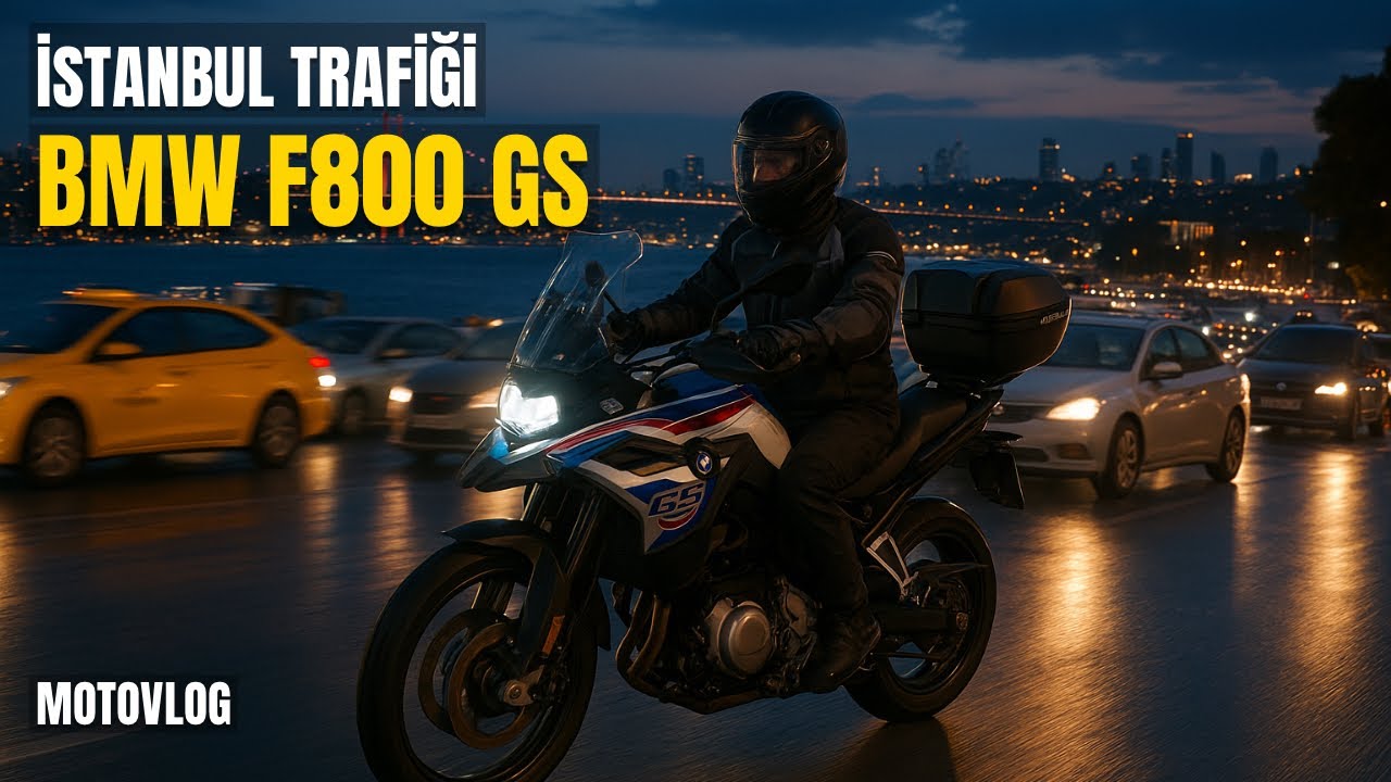 İş Çıkışı İstanbul Trafiğinde Eve Dönüş | BMW F800 GS Motovlog