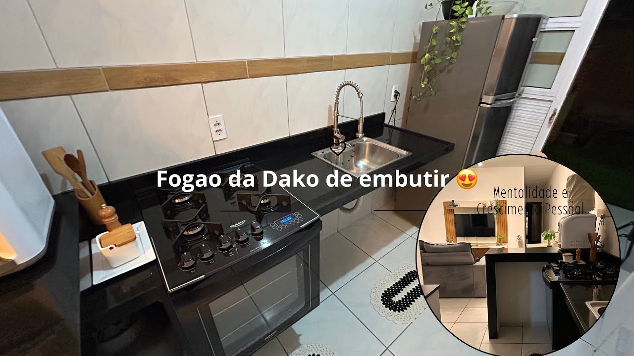 Fogão da Dako de embutir 4 bocas+bancada de granito 😍 #fogão #cozinha #fogaodadako