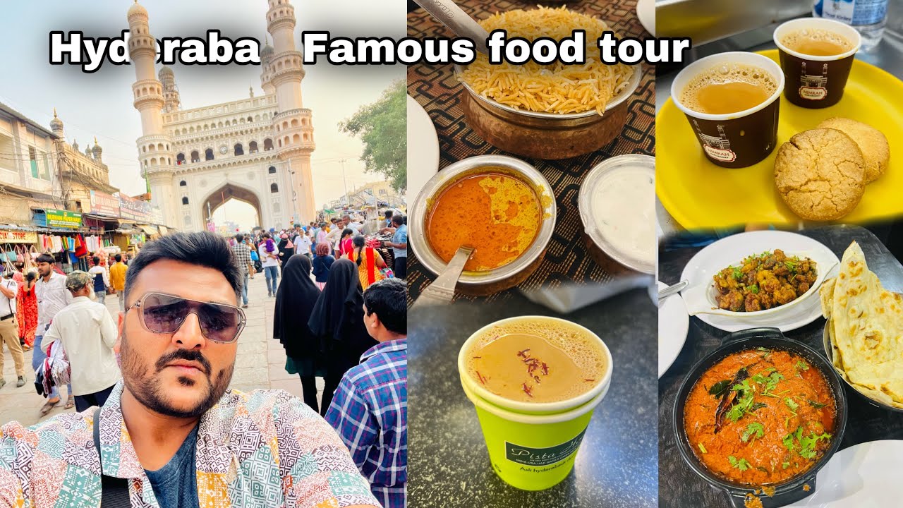 Hyderabad famous food tour || Hotel Shadab, Shah Ghouse , Pista house & Nimrah Cafe 🤤