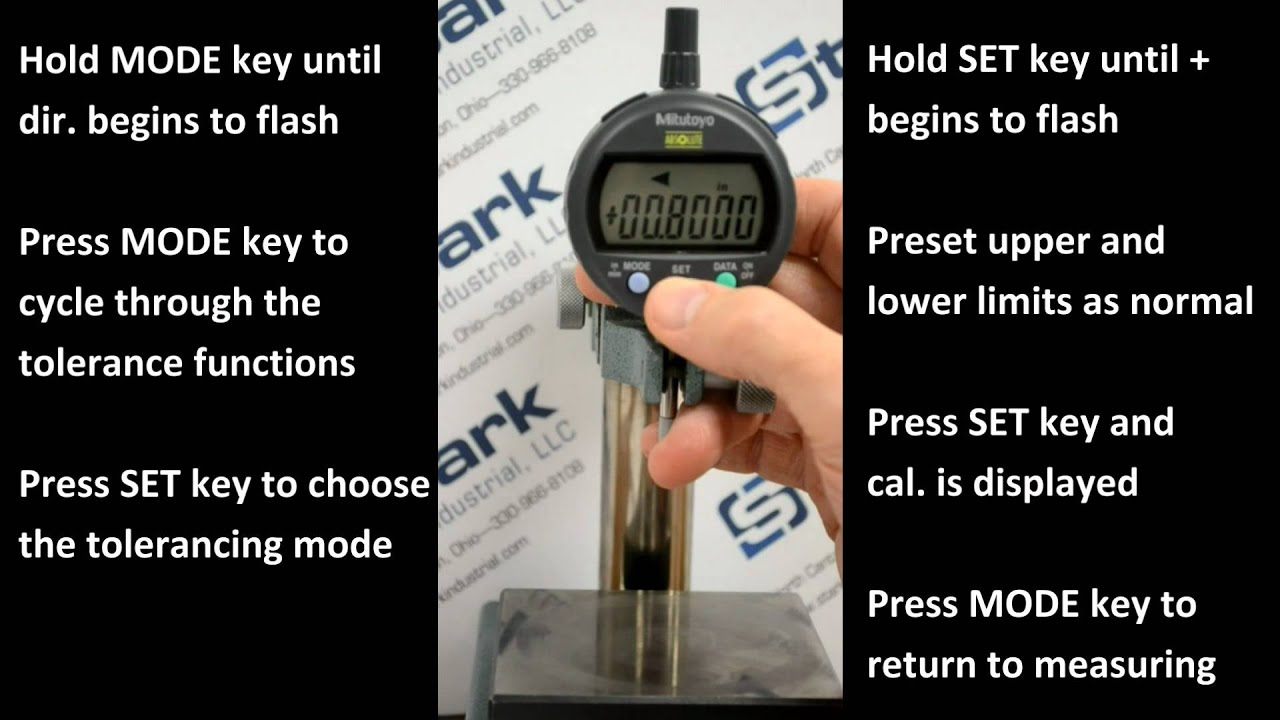 Mitutoyo Indicator Setting: Tolerancing