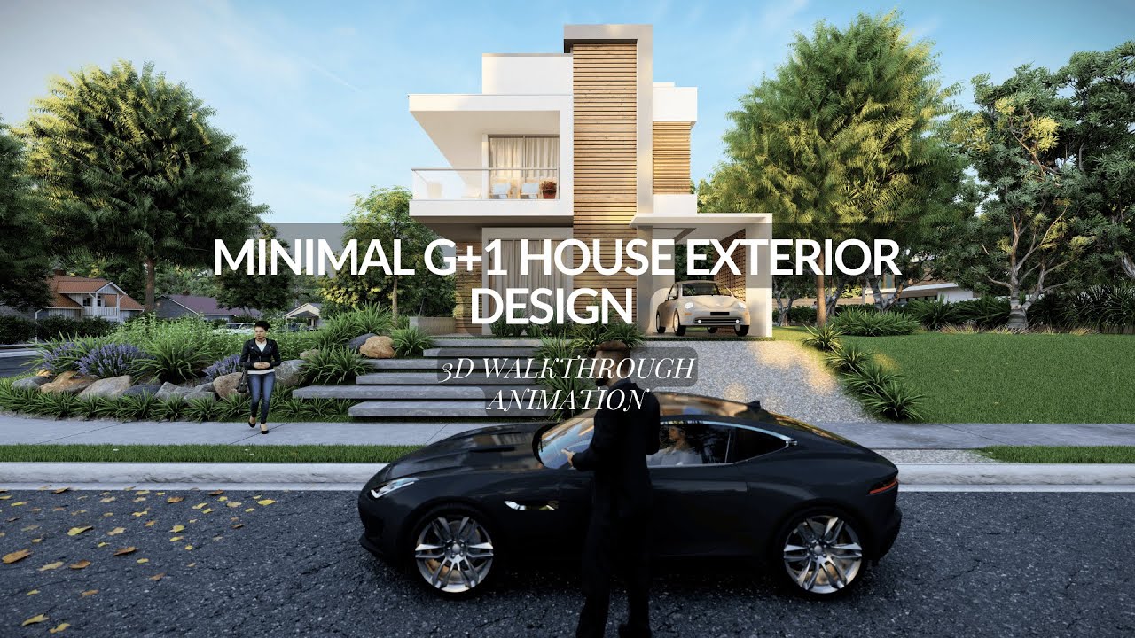 Minimal G+1 House Exterior Design | Walkthrough Animation