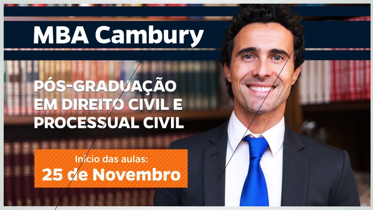 P&oacute;s em Direito Civil e Processual Civil &eacute; na Cambury