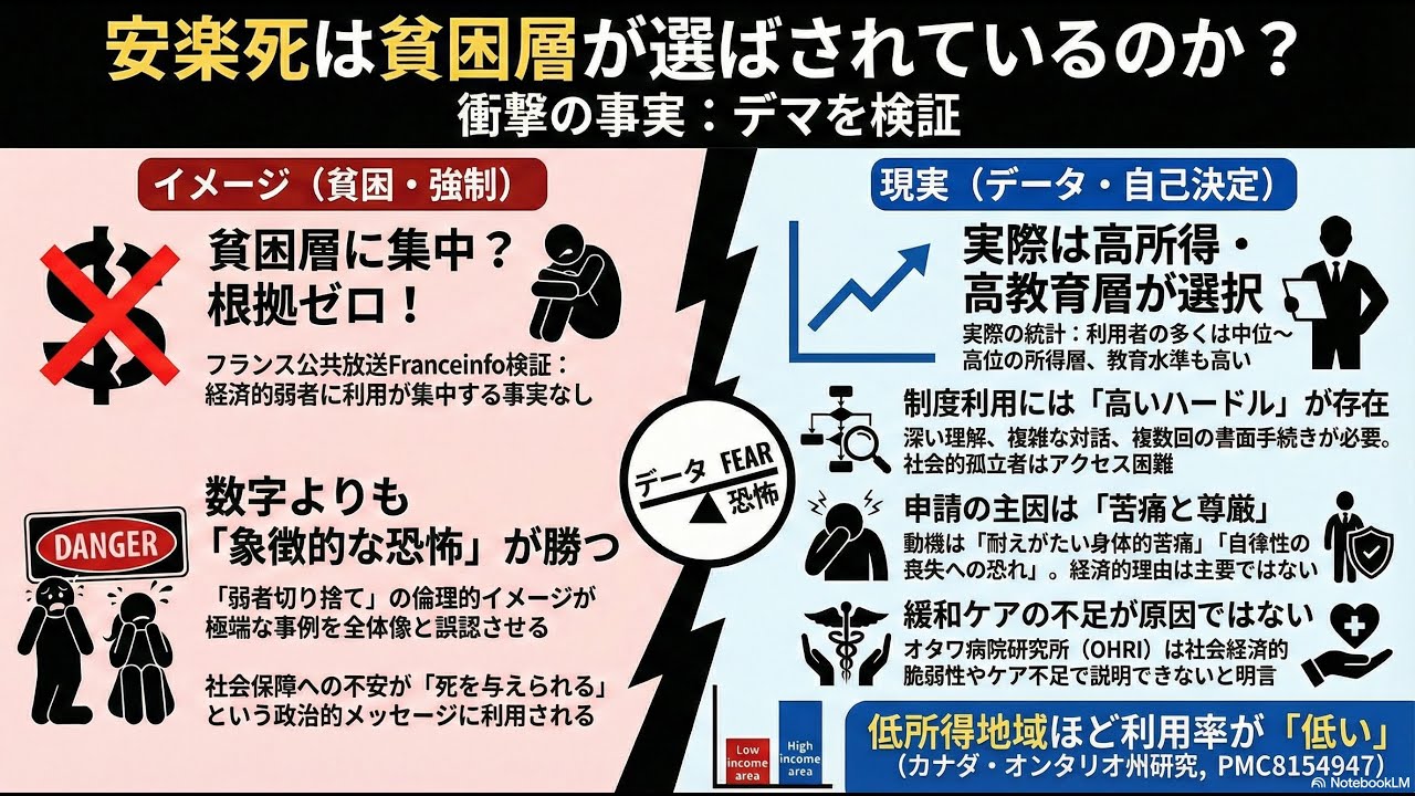 「安楽死は貧困層に押し付けられている？」──フランス公共放送の事実検証が示した“現実”
