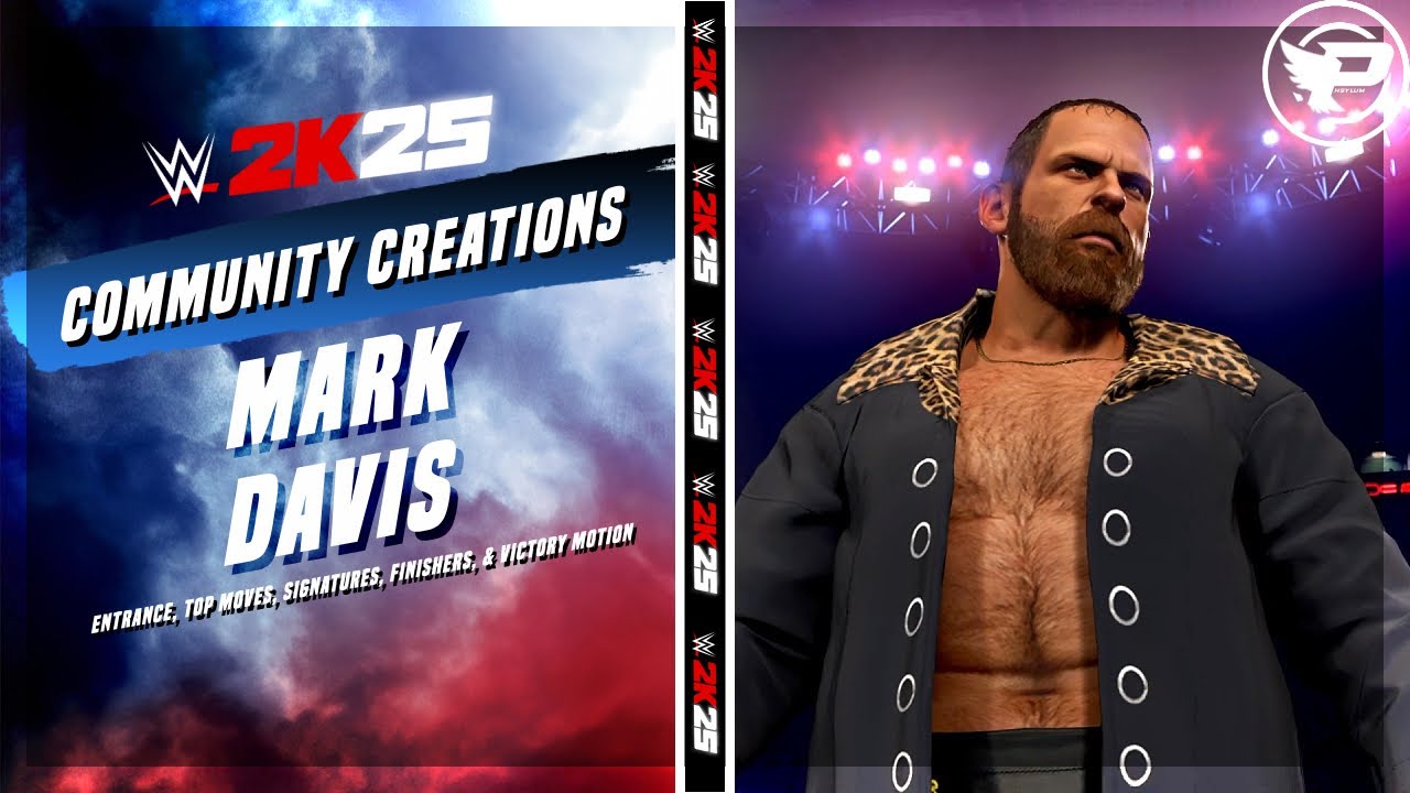 WWE 2K25 Mark Davis Entrance, Top Moves, Signatures, Finishers, & Victory Motion (PS5)