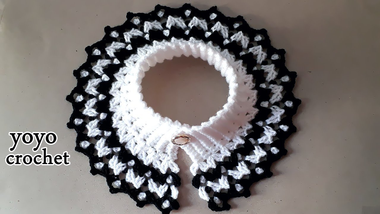 جديد // كروشية كولة نسائية / سكارف مغلق  بخطوات سهلة للمبتدئين  -crochet collar scarf#يويو_كروشية