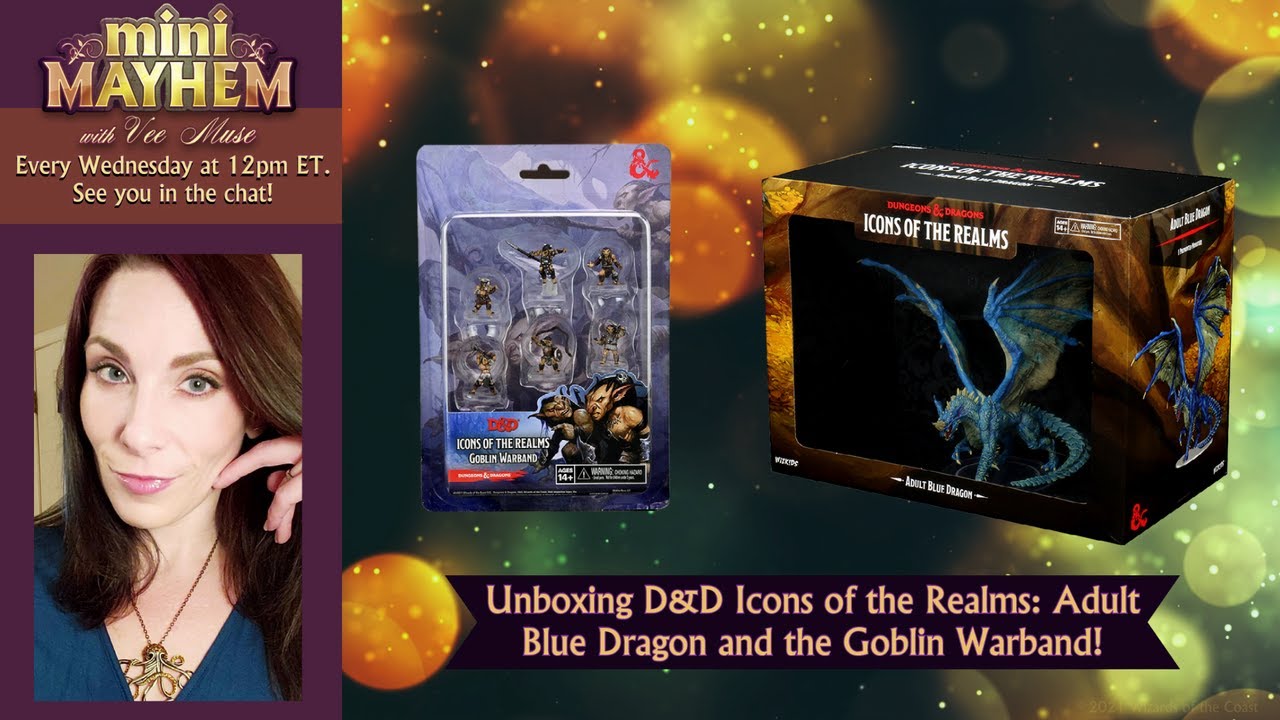 Mini Mayhem with Vee Mus'e: Unboxing D&D Icons of the Realms: Adult Blue Dragon and more!