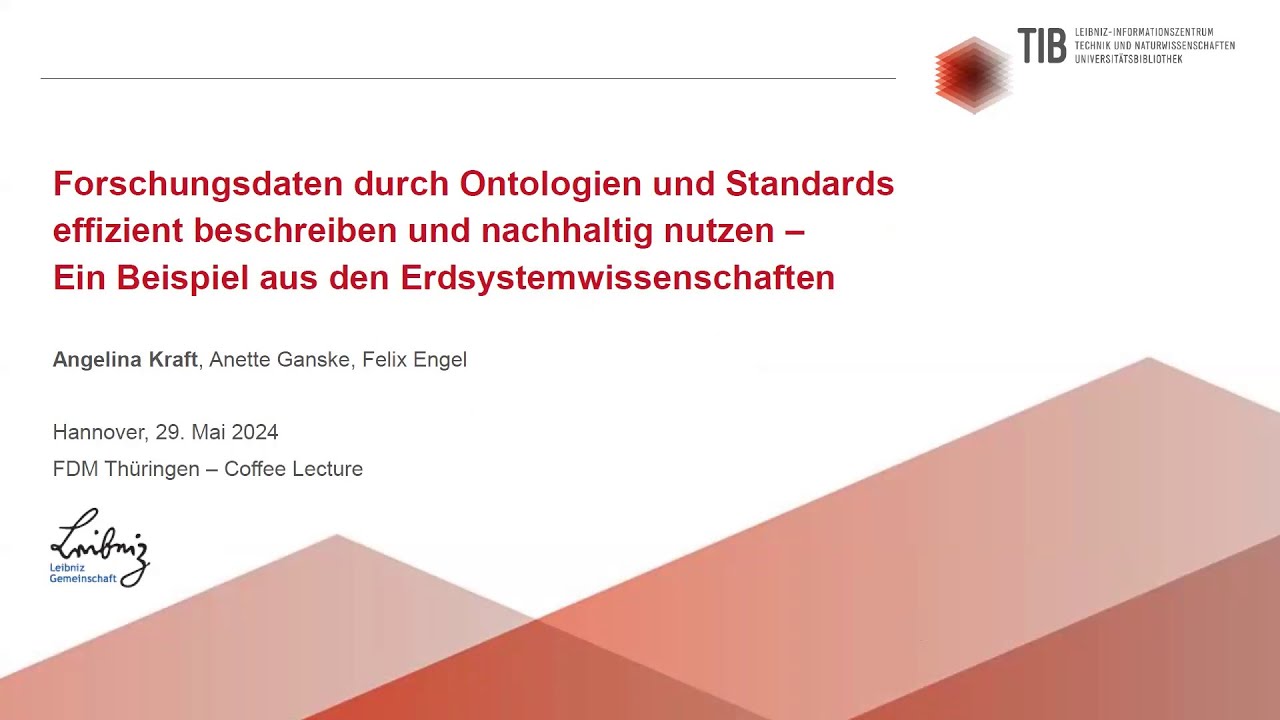 Forschungsdaten durch Ontologien und Standards effizient beschreiben und nachhaltig nutzen