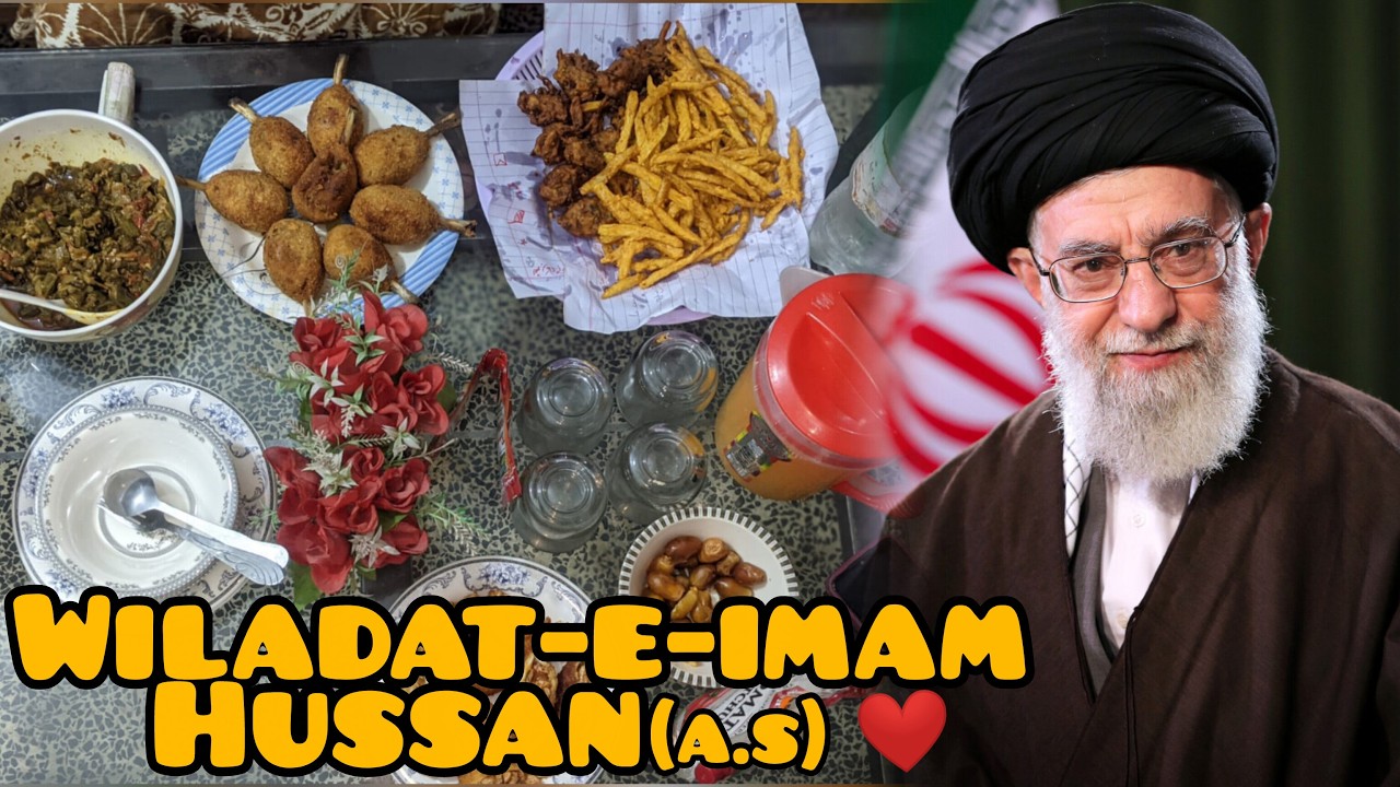 15 Ramzan Wiladat-e-Imam Hassan Ka Dastarkhawan 😍🥰|| Beautiful lines for Ayatullah Khamanai😍💖