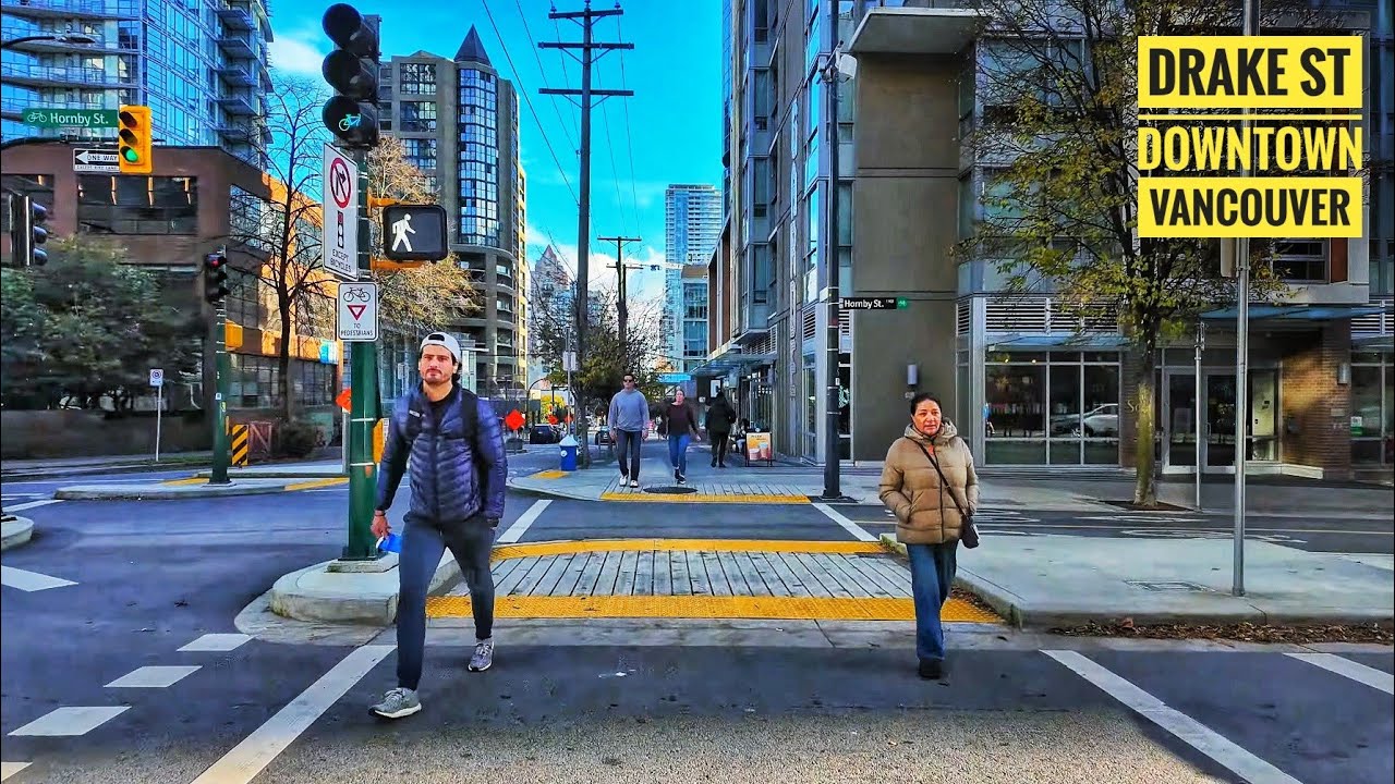 Vancouver Walk 🇨🇦 - Drake St, West End to Yaletown (Narrated)