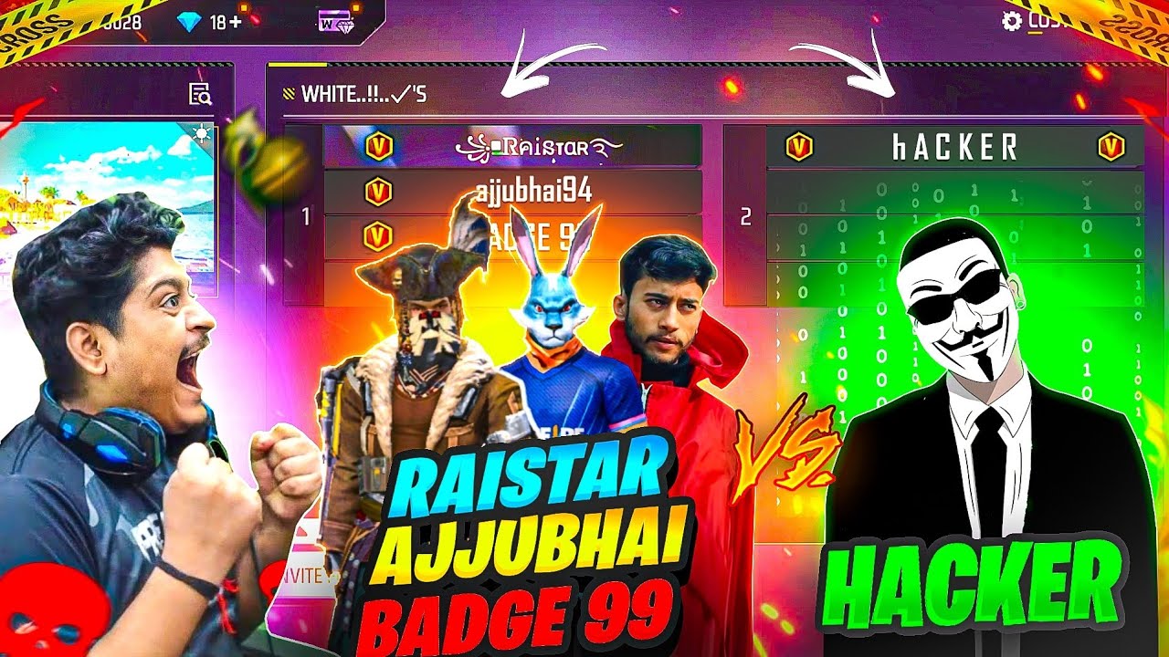 HACKER🦹  vs  ꧁•ᏒคᎥនтαʀ࿐, AJJUBHAI , BADGE99  || 2023 NEW VIDEO || RAISTAR AJJUBHAI BADGE99 VS HACKER
