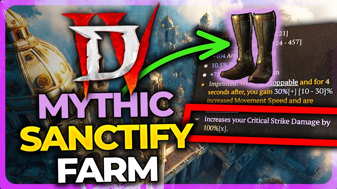 FARM MYTHIC SANCTIFICATIONS WITH UNDERCITY OBOLS - Diablo 4 Season 11 Mythic Sanctification