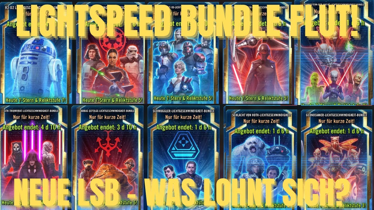 Noch mehr Lightspeed Bundles! Was lohnt sich? + Alle aktiven LSB gerankt - SWGOH Guide Deutsch