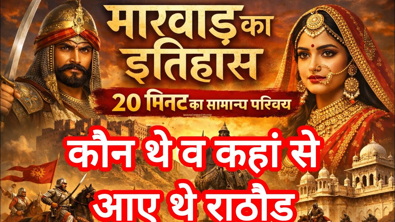 मारवाड़ का इतिहास पार्ट-1 20 मिनट में संपूर्ण सामान्य परिचय |जोरदार कहानी के साथ 