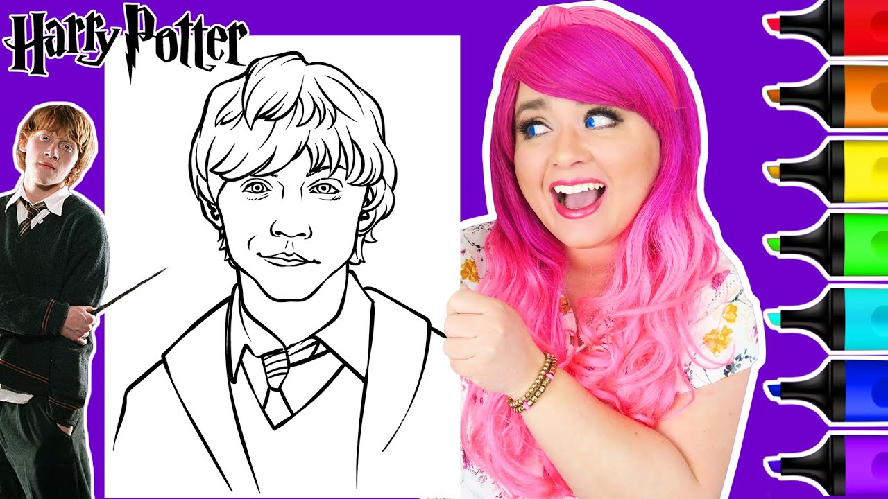 Coloring Ron Weasley Harry Potter Coloring Page | Ohuhu Art Markers