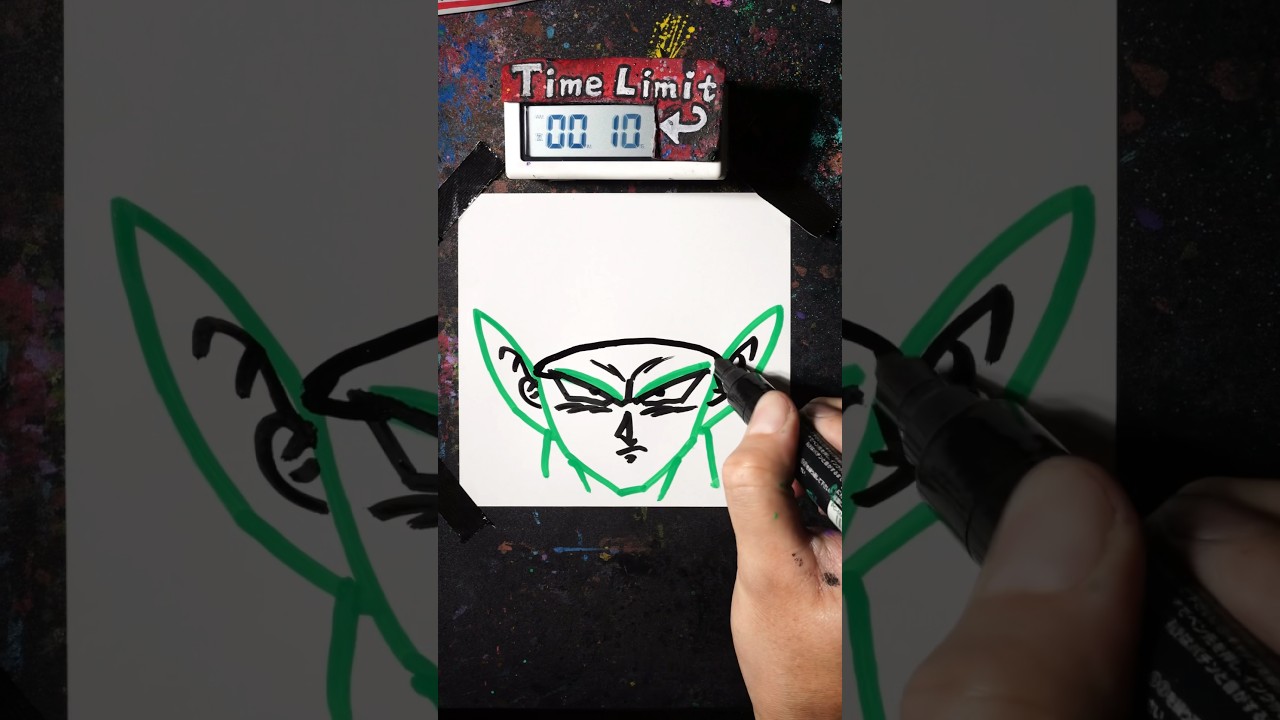 【ASMR】Drawing Piccolo in 40 Sec