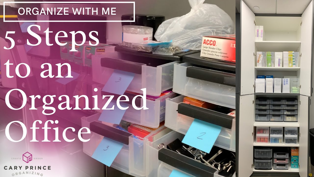 Office Supply and Break Room Organizing | Organize With Me | Cary Prince Organizing