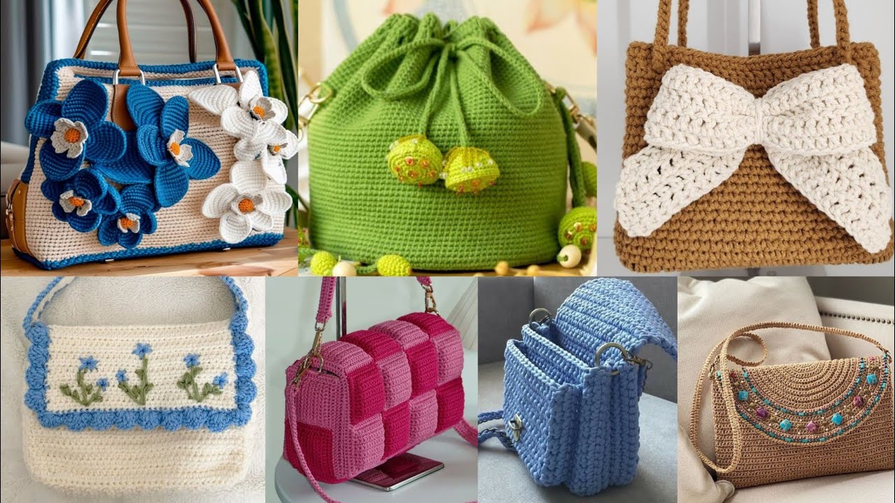 Nice_looking Crochet Bags & purse style 2025 ‎| Handmade drawstring bags |  Handle totebags