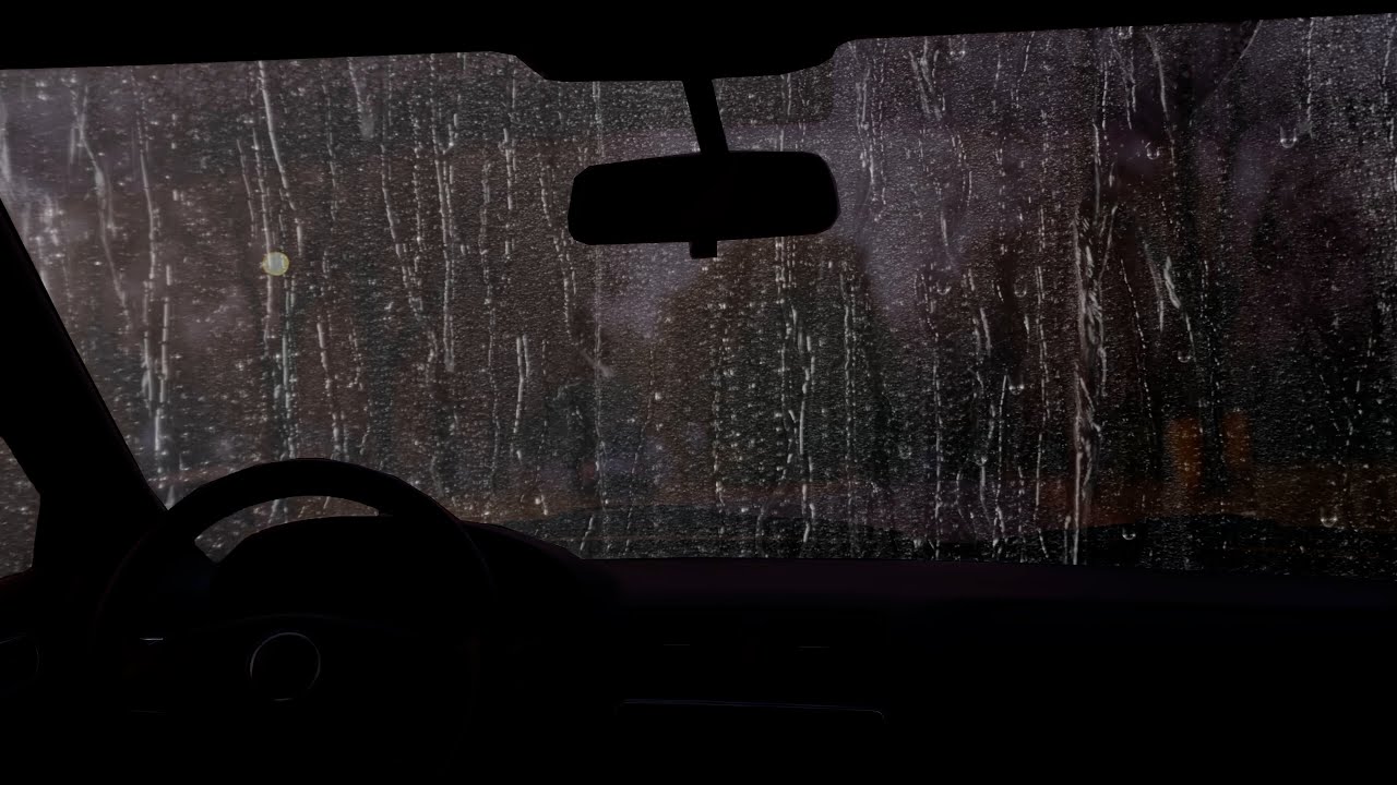 Cozy Forest Van Rainy Night | Calm Piano Melody with Thunder and Rain