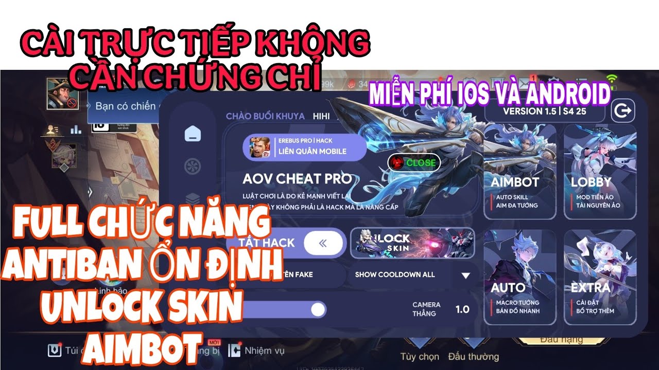 HACK MAP LIÊN QUÂN FREE | CÀI TRỰC TIẾP SIÊU DỄ | ANTIBAN VIP | FULL CHỨC NĂNG | UPDATE MÙA MỚI