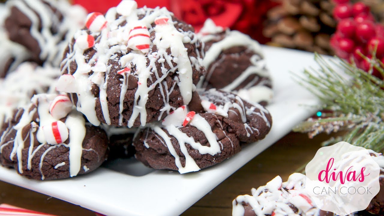 Brownie Chocolate Peppermint Cookies