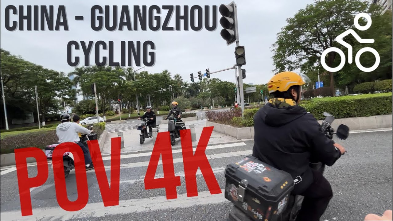 Real Streets & Traffic in Guangzhou, China | Daytime Bike POV | 4K