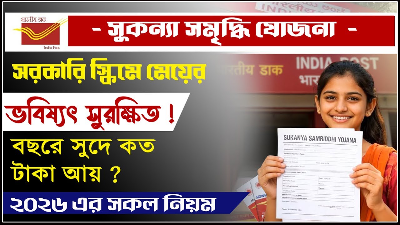 Sukanya Samriddhi Yojana 2026 🔥 New Interest Rate ,Calculator | SSY Full Details Bengali