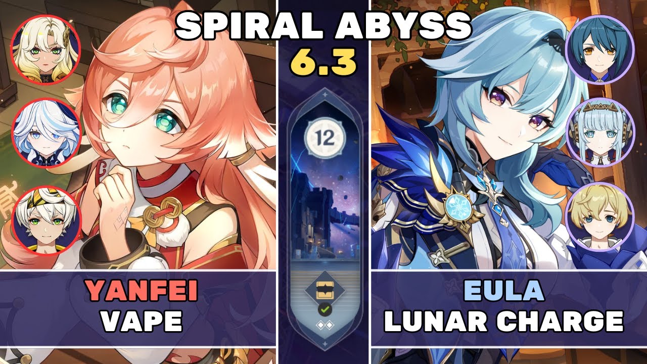 Spiral Abyss 6.3 | Yanfei Vape, Eula Lunar Charge | Genshin Impact