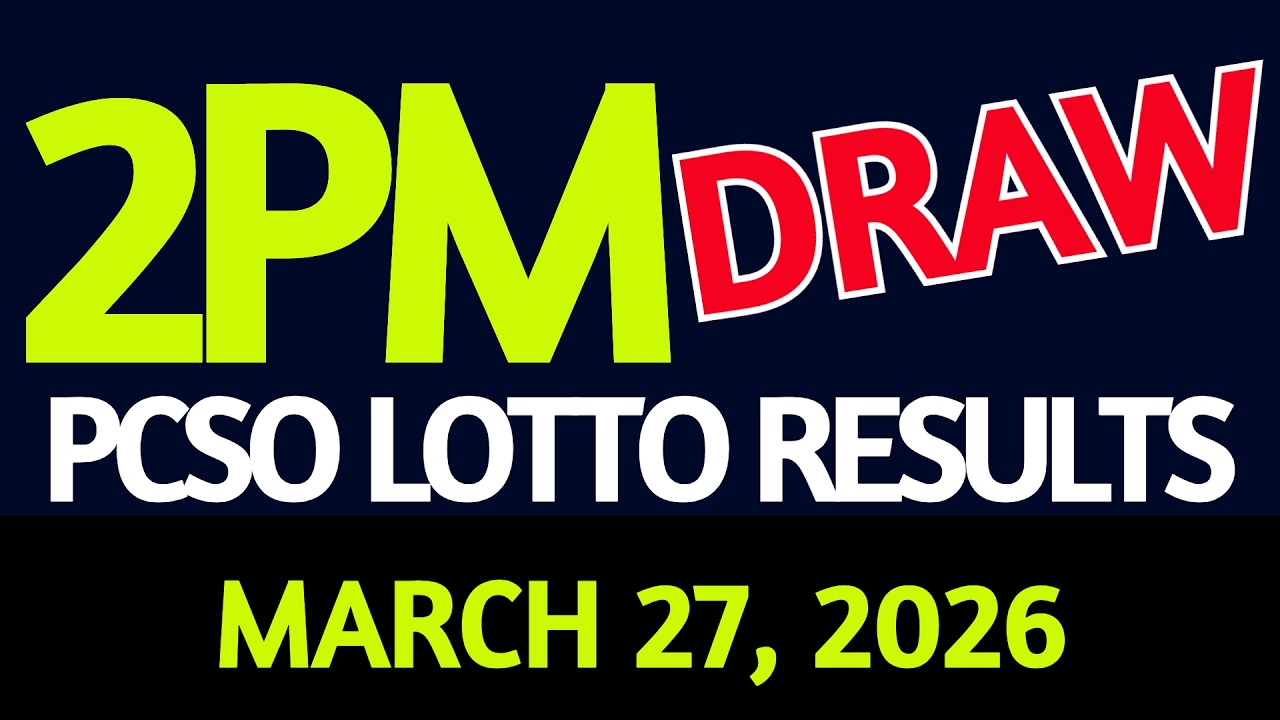 2pm Lotto Result Today March 27, 2026 Swertres Ez2 PCSO