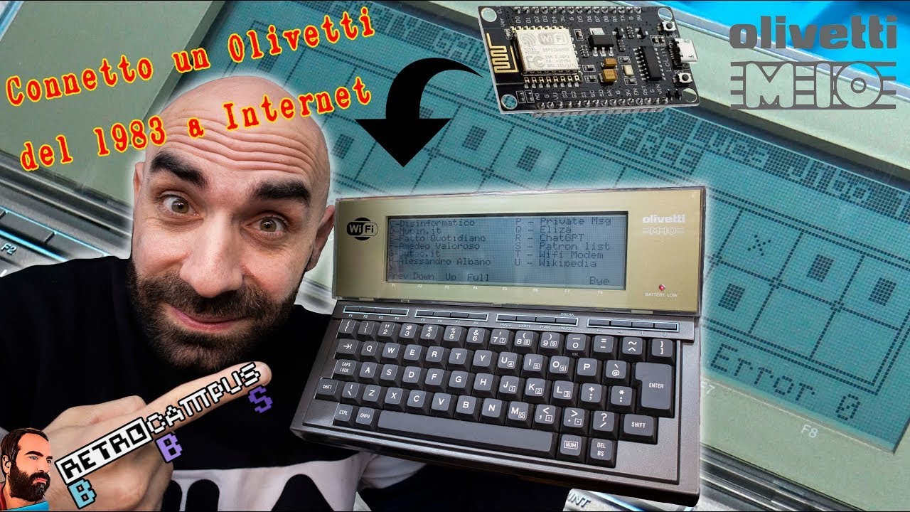 Computer Portatile Olivetti M10 - Ci schiaffo il Wifi con ESP8266 e vai di BBS Retrocampus