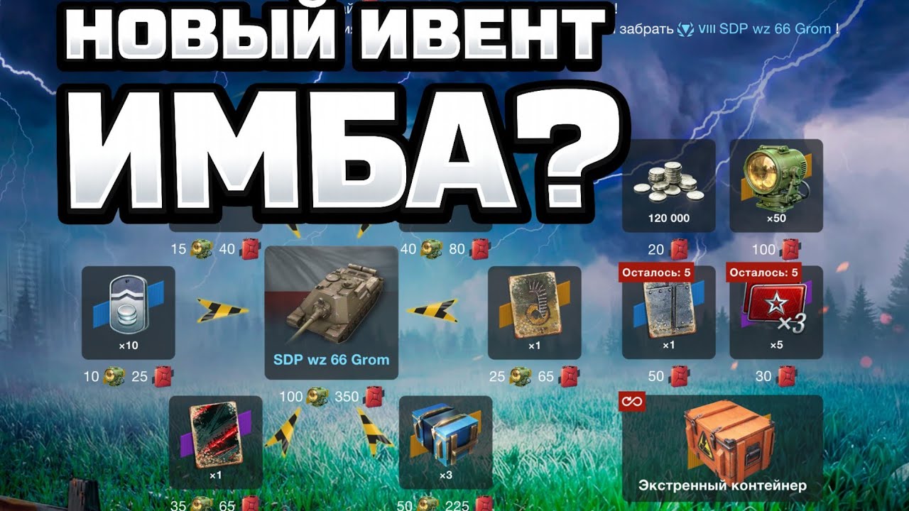 ИВЕНТ &laquo;🔥ГРОЗОВОЕ ПРЕДУПРЕЖДЕНИЕ🔥&raquo; В WOT BLITZ &mdash; ОБЗОР ВСЕХ НАГРАД!