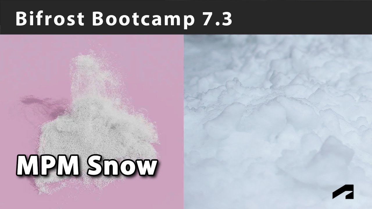 Bifrost Bootcamp 7.3 - Simulating snow with MPM