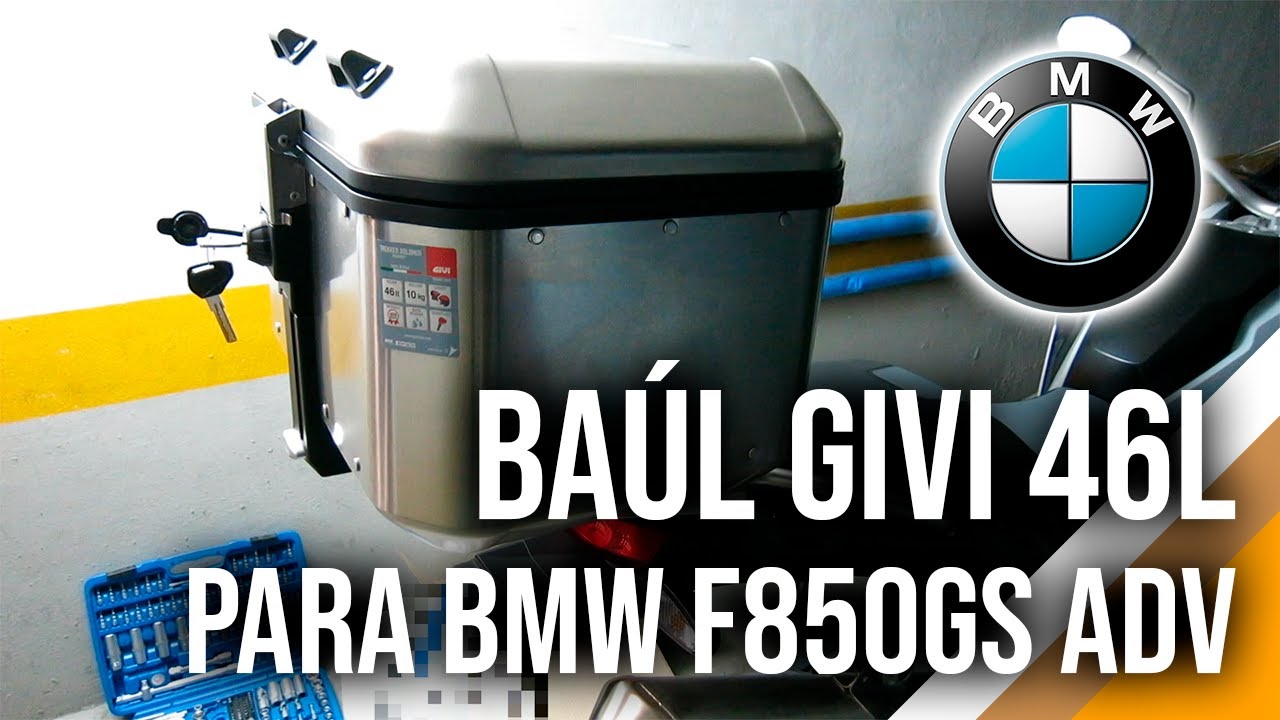 Instalación Baúl Givi Dolomiti 46L + Parrilla SRA5134 en BMW F850GS Adventure