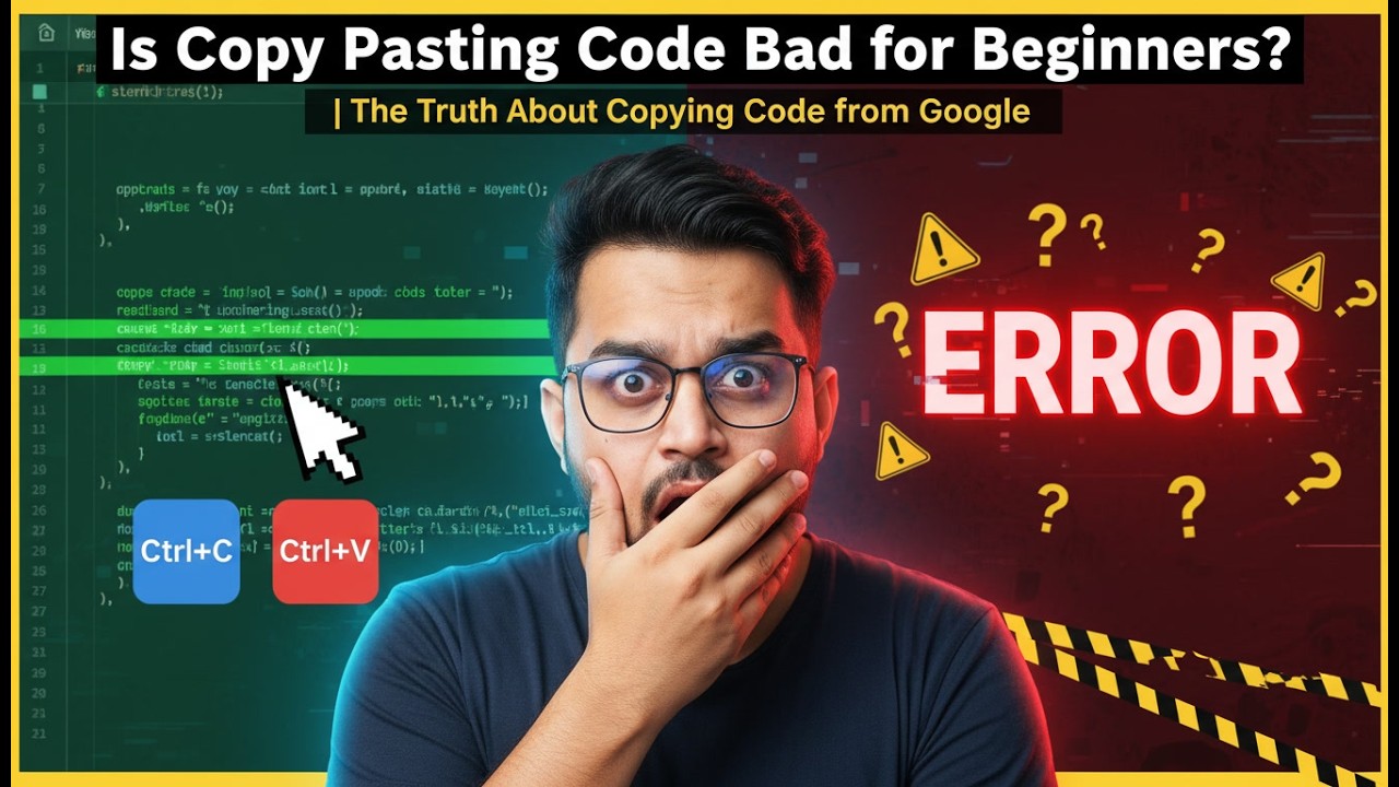 Is Copy Pasting Code Bad for Beginners? | The Truth About Copying Code from Google