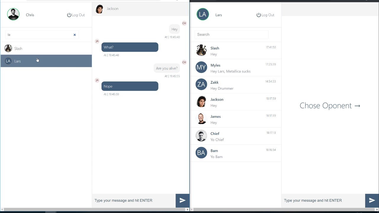 Web Chat developing