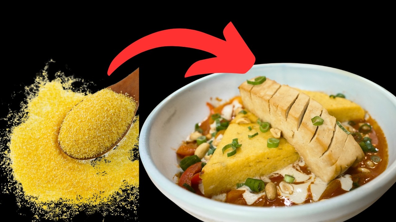 How to make TOFU 10x better with this crispy polenta and peperonata dish!