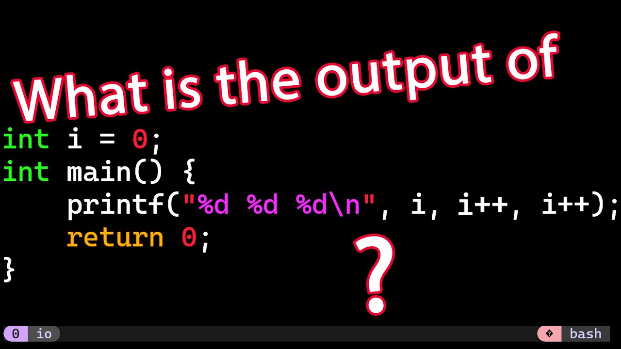 A Bizarre Problem with C