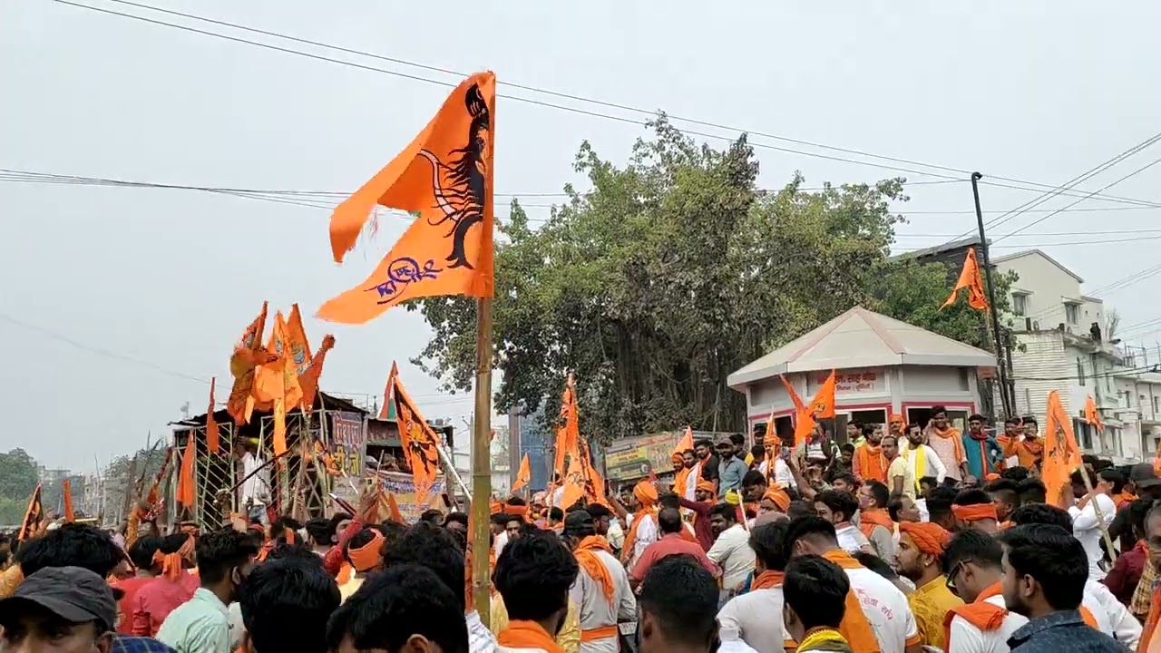 Ramnavmi shoba yatra at RN.shaw chowk Purnea.