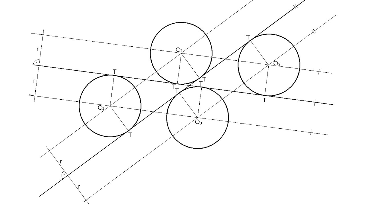 How to draw the circles of given radius tangent to two lines