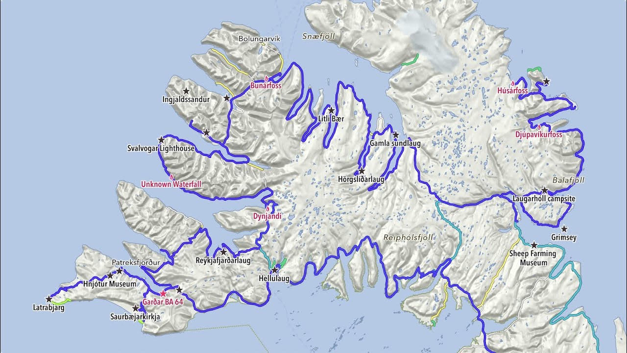Iceland Westfjords / Island Westfjorde - Highlights and Roads