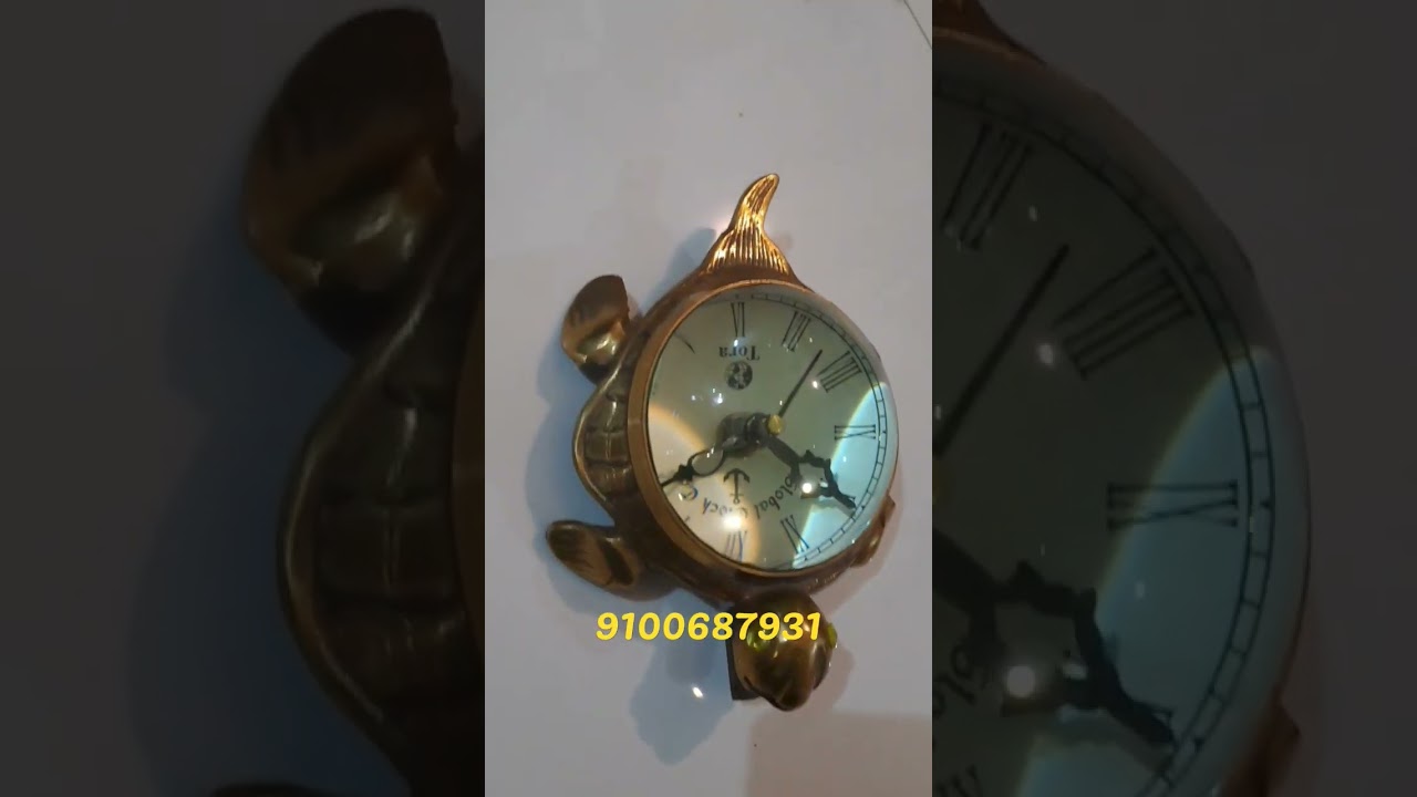 Brass turtle with watch table decore @ wall hanging Dm for order 9100687931